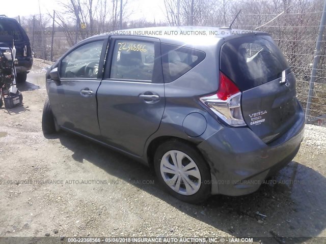 3N1CE2CP6JL358021 - 2018 NISSAN VERSA NOTE S/S PLUS/SV/SL/SR GRAY photo 3