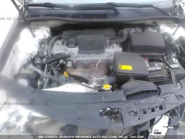 4T1BF1FK4CU525898 - 2012 TOYOTA CAMRY SE/LE/XLE WHITE photo 10
