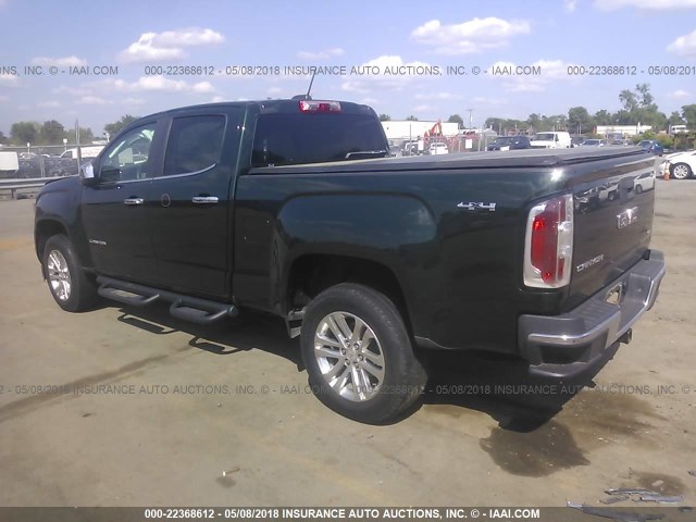 1GTG6CE34F1117813 - 2015 GMC CANYON SLT GREEN photo 3