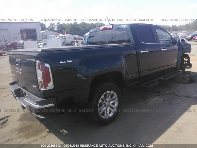 1GTG6CE34F1117813 - 2015 GMC CANYON SLT GREEN photo 4