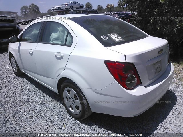 1G1JA5SGXD4241919 - 2013 CHEVROLET SONIC LS 白色 照片 3