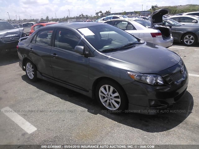 2T1BU40E79C162372 - 2009 TOYOTA COROLLA S/LE/XLE GRAY photo 1