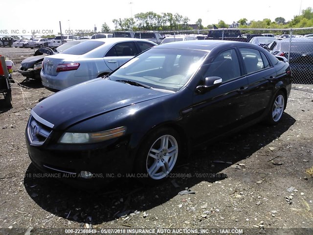 19UUA66287A019590 - 2007 ACURA TL BLACK photo 2