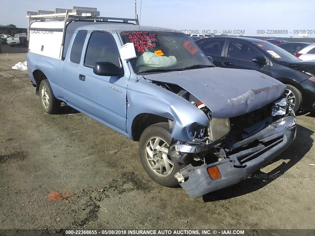 5TEVL52N1YZ685138 - 2000 TOYOTA TACOMA XTRACAB BLUE photo 1