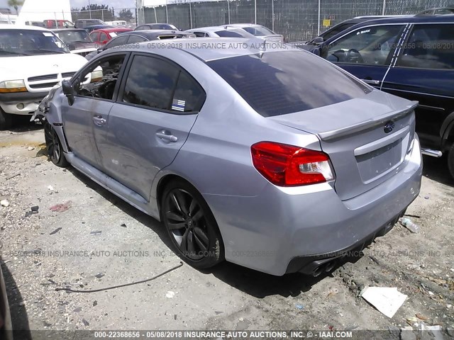 JF1VA1L60H9834775 - 2017 SUBARU WRX LIMITED SILVER photo 3