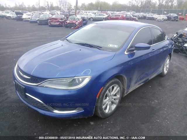 1C3CCCAB1FN594460 - 2015 CHRYSLER 200 LIMITED BLUE photo 2