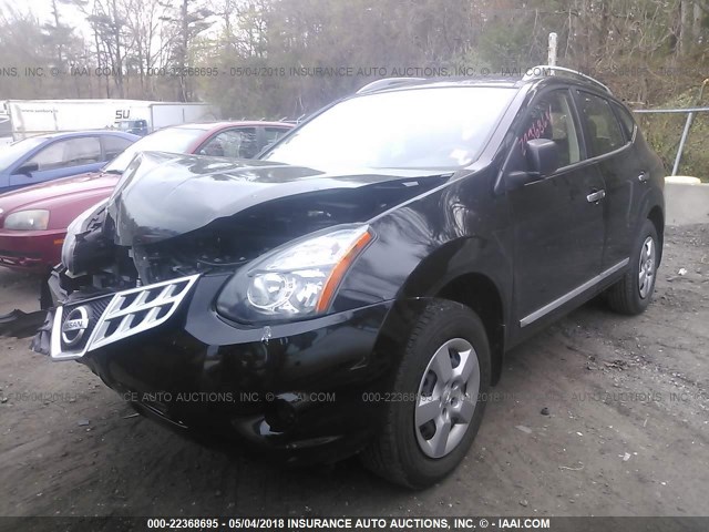 JN8AS5MV3EW715400 - 2014 NISSAN ROGUE SELECT S BLACK photo 2