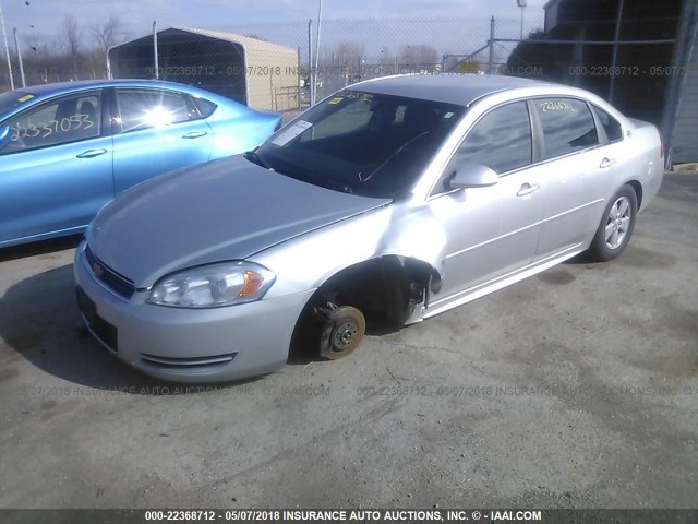 2G1WT57K391195107 - 2009 CHEVROLET IMPALA 1LT SILVER photo 2