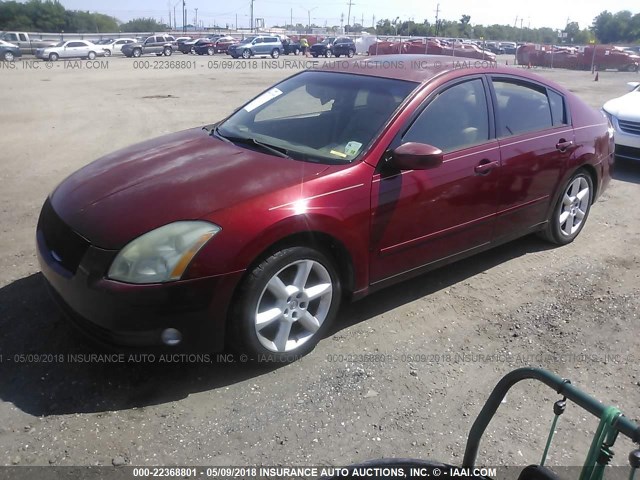 1N4BA41EX5C816460 - 2005 NISSAN MAXIMA SE/SL RED photo 2