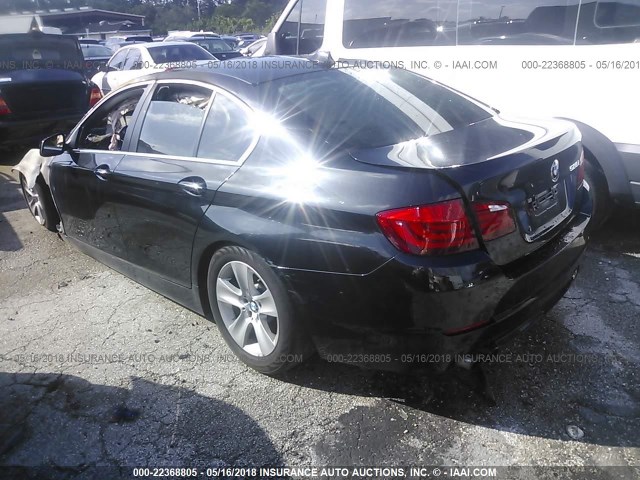 WBAXH5C59CDW10243 - 2012 BMW 528 XI BLACK photo 3