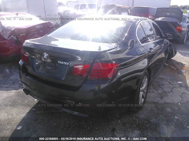 WBAXH5C59CDW10243 - 2012 BMW 528 XI BLACK photo 4