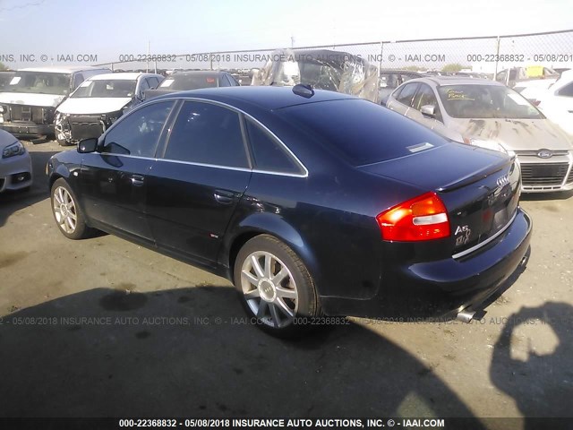 WAUCD64B24N067611 - 2004 AUDI A6 S-LINE QUATTRO Dark Blue photo 3