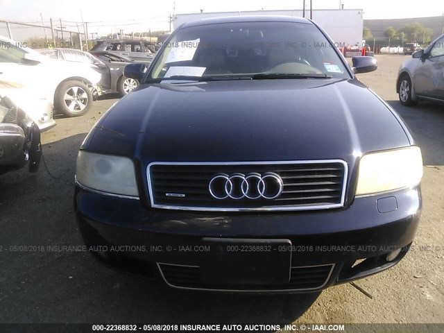 WAUCD64B24N067611 - 2004 AUDI A6 S-LINE QUATTRO Dark Blue photo 6