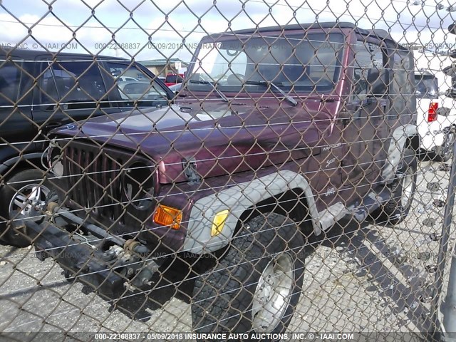 1J4FA49S32P738527 - 2002 JEEP WRANGLER / TJ SPORT MAROON photo 2