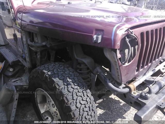 1J4FA49S32P738527 - 2002 JEEP WRANGLER / TJ SPORT MAROON photo 6