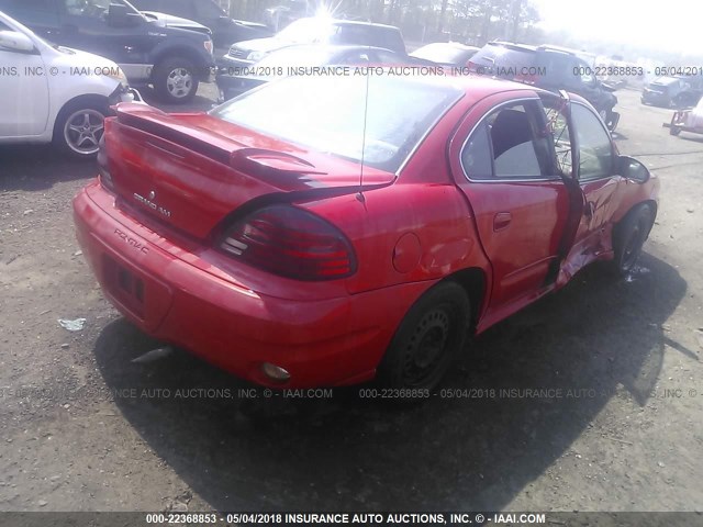 1G2NF52E74M534089 - 2004 PONTIAC GRAND AM SE1 RED photo 4