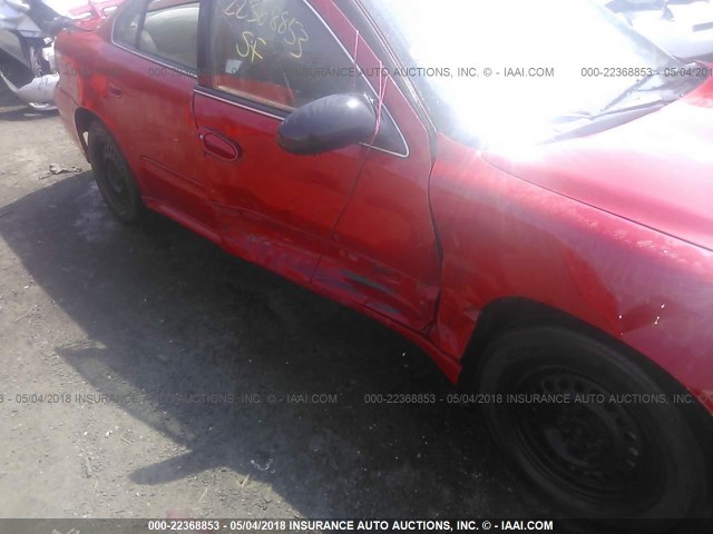 1G2NF52E74M534089 - 2004 PONTIAC GRAND AM SE1 RED photo 6