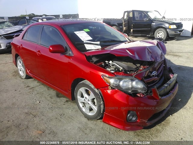 5YFBU4EE6DP105811 - 2013 TOYOTA COROLLA S/LE RED photo 1