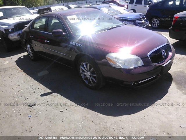 1G4HE57Y67U197963 - 2007 BUICK LUCERNE CXS MAROON photo 1