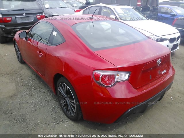 JF1ZNAA12D1707645 - 2013 TOYOTA SCION FR-S RED photo 3