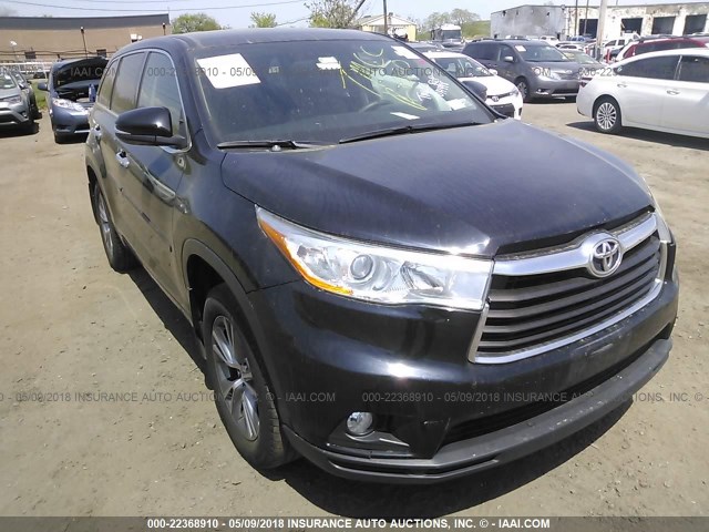 5TDBKRFH1ES014448 - 2014 TOYOTA HIGHLANDER LE/LE PLUS BLACK photo 1