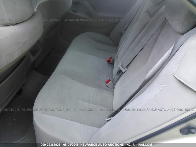 4T1BE46KX8U733490 - 2008 TOYOTA CAMRY CE/LE/XLE/SE BEIGE photo 8