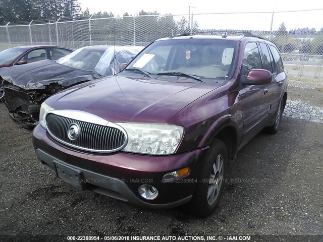 5GAET13P542260367 - 2004 BUICK RAINIER CXL MAROON photo 2