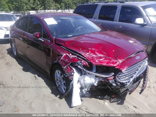 1FA6P0G77G5108708 - 2016 FORD FUSION S RED photo 1