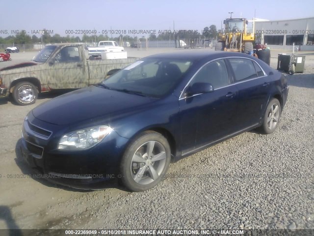 1G1ZC5E15BF303314 - 2011 CHEVROLET MALIBU 1LT BLUE photo 2
