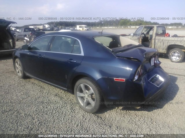 1G1ZC5E15BF303314 - 2011 CHEVROLET MALIBU 1LT BLUE photo 3