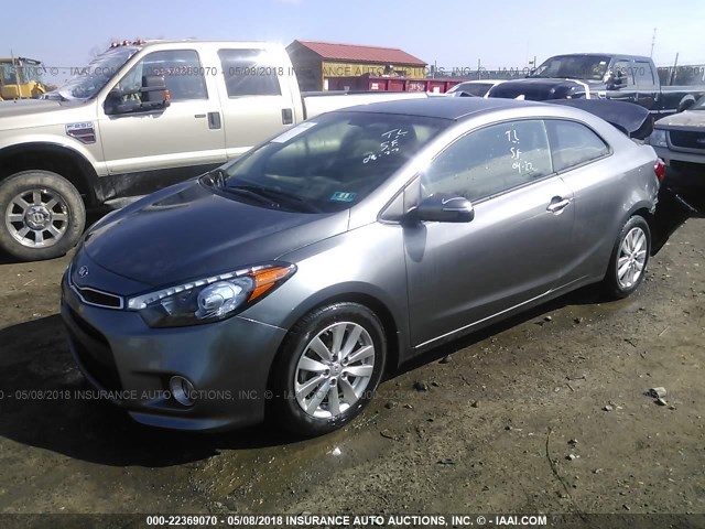 KNAFX6A84G5579548 - 2016 KIA FORTE EX GRAY photo 2