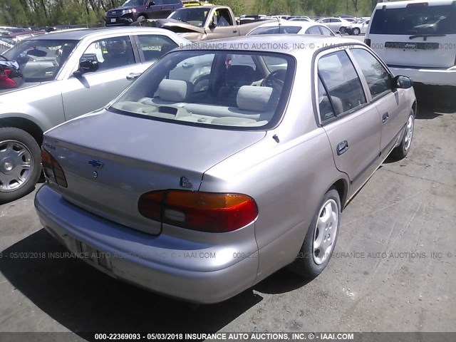 1Y1SK5481YZ405531 - 2000 CHEVROLET GEO PRIZM LSI თაფლისფერი ფოტო 4
