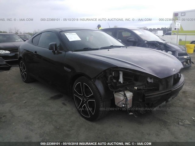 KMHHM66D88U269058 - 2008 HYUNDAI TIBURON GS BLACK photo 1