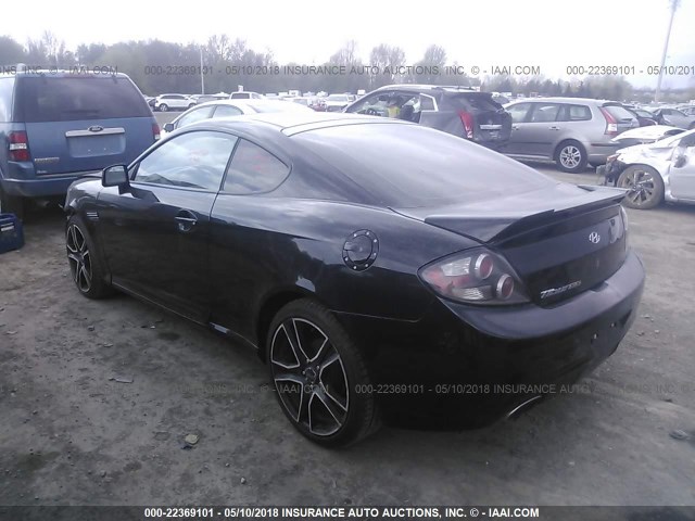 KMHHM66D88U269058 - 2008 HYUNDAI TIBURON GS BLACK photo 3