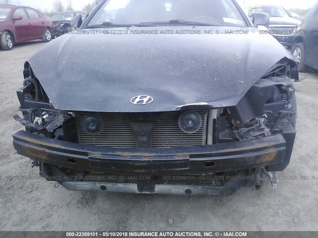 KMHHM66D88U269058 - 2008 HYUNDAI TIBURON GS BLACK photo 6