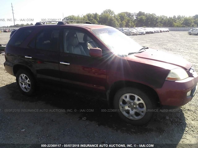 2HNYD18612H501820 - 2002 ACURA MDX TOURING RED photo 1