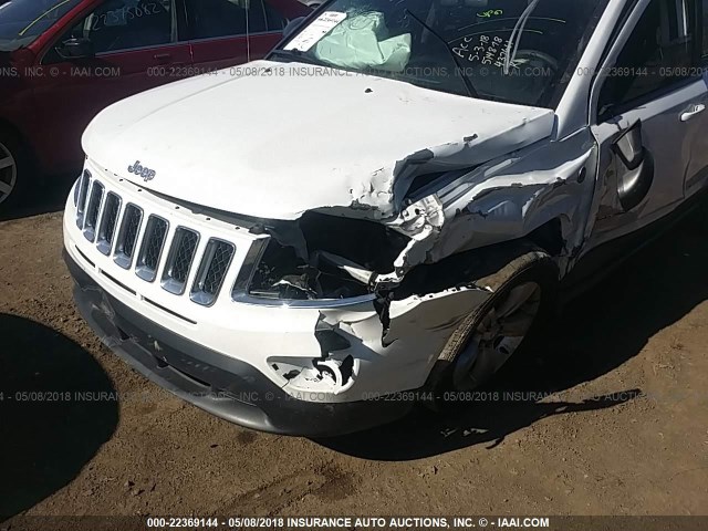 1C4NJDBBXFD437661 - 2015 JEEP COMPASS SPORT WHITE photo 6