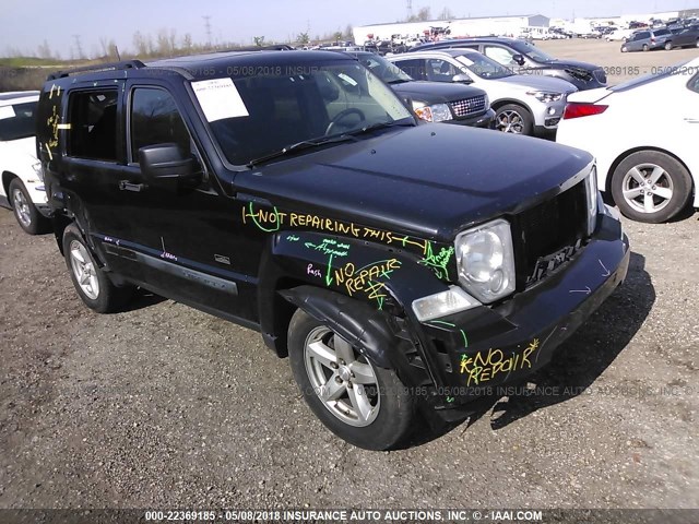 1J8GN28KX9W545482 - 2009 JEEP LIBERTY SPORT BLACK photo 1