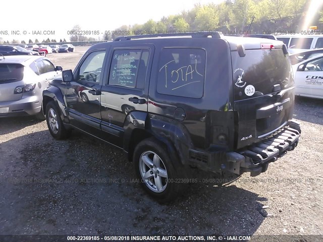 1J8GN28KX9W545482 - 2009 JEEP LIBERTY SPORT BLACK photo 3