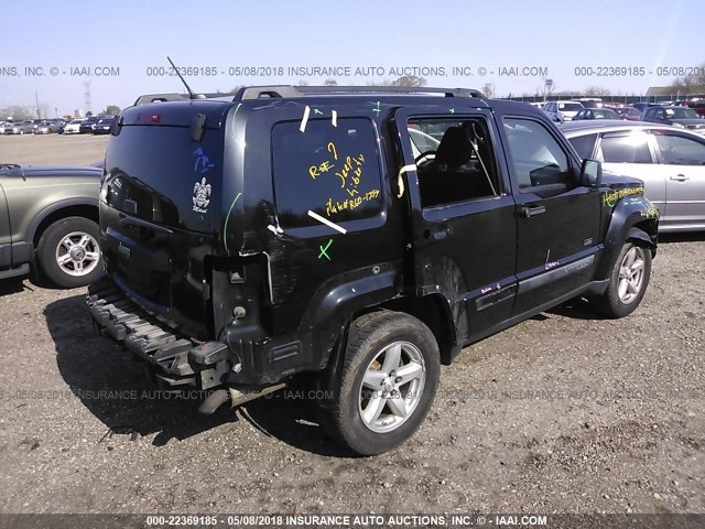 1J8GN28KX9W545482 - 2009 JEEP LIBERTY SPORT BLACK photo 4