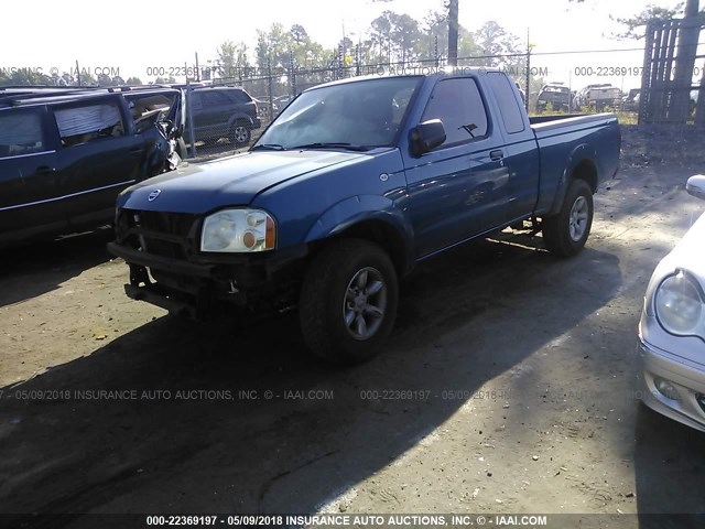 1N6DD26TX4C468807 - 2004 NISSAN FRONTIER KING CAB XE BLUE photo 2