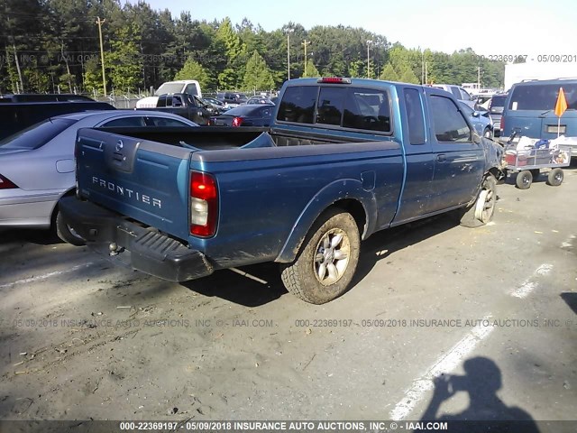 1N6DD26TX4C468807 - 2004 NISSAN FRONTIER KING CAB XE BLUE photo 4