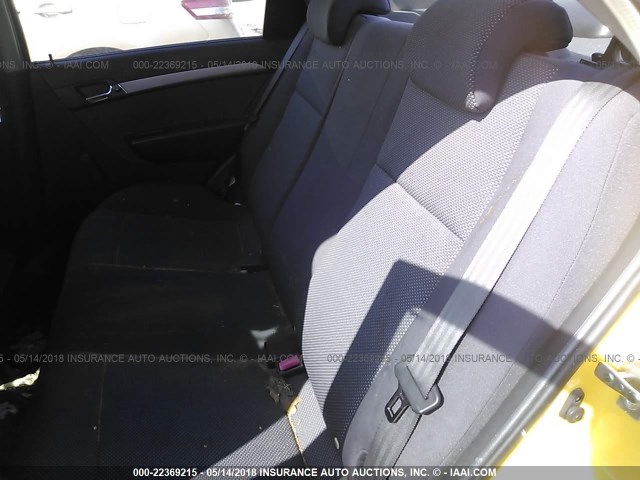 KL1TD56647B162567 - 2007 CHEVROLET AVEO LS YELLOW photo 8