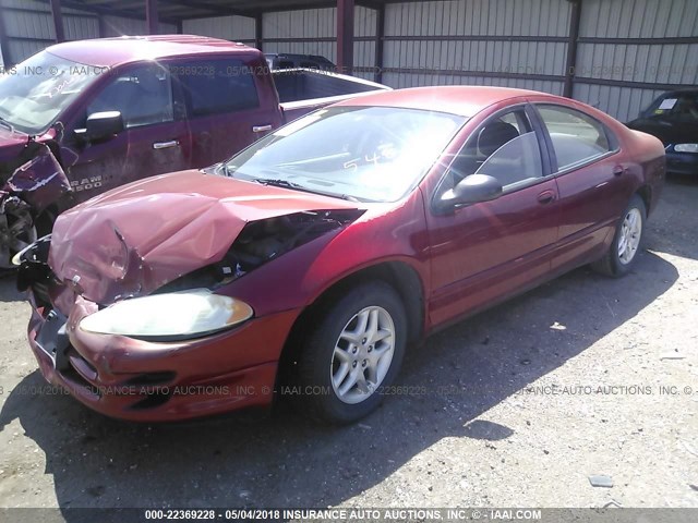 2B3HD46R83H501448 - 2003 DODGE INTREPID SE MAROON photo 2