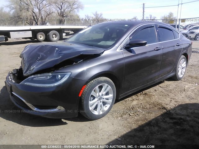 1C3CCCAB7GN132969 - 2016 CHRYSLER 200 LIMITED GRAY photo 2