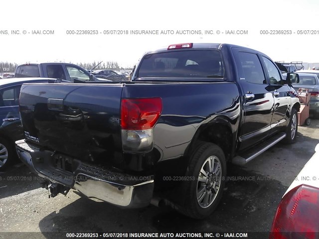 5TFEV58178X041973 - 2008 TOYOTA TUNDRA CREWMAX LIMITED BLUE photo 4