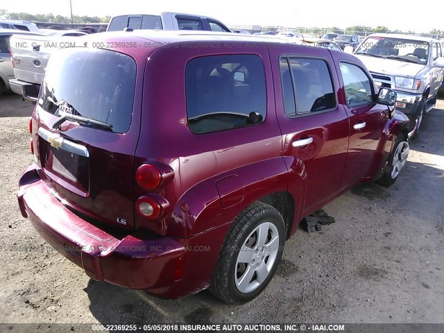 3GNDA13D77S609079 - 2007 CHEVROLET HHR LS წითელი ფოტო 4