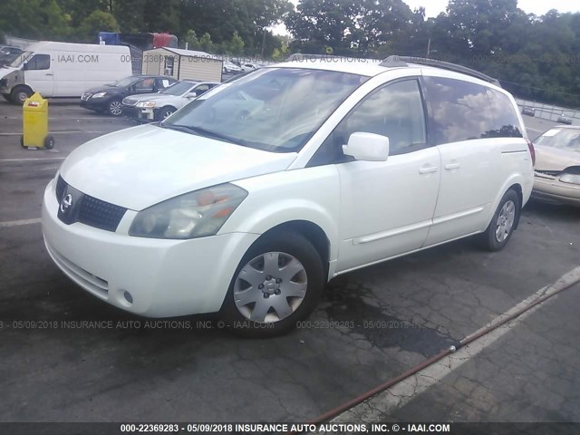 5N1BV28U25N117260 - 2005 NISSAN QUEST S/SE/SL WHITE photo 2