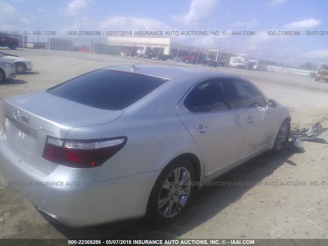 JTHGL46F275004569 - 2007 LEXUS LS 460L SILVER photo 4