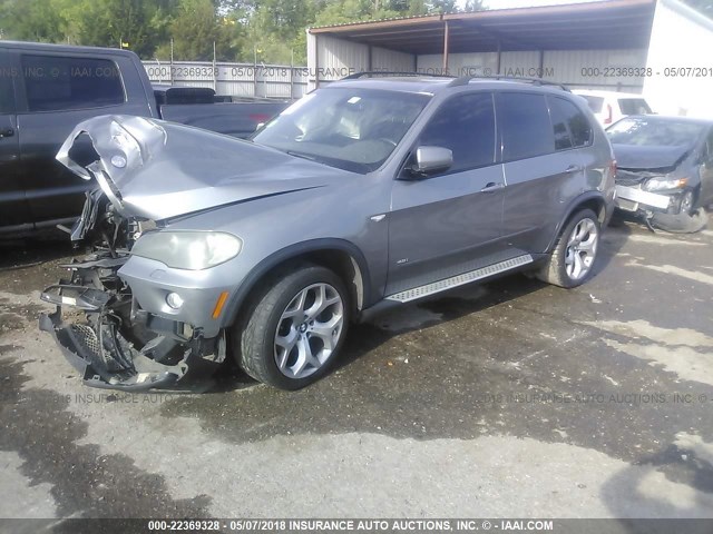 5UXFE83528L164375 - 2008 BMW X5 4.8I GRAY photo 2